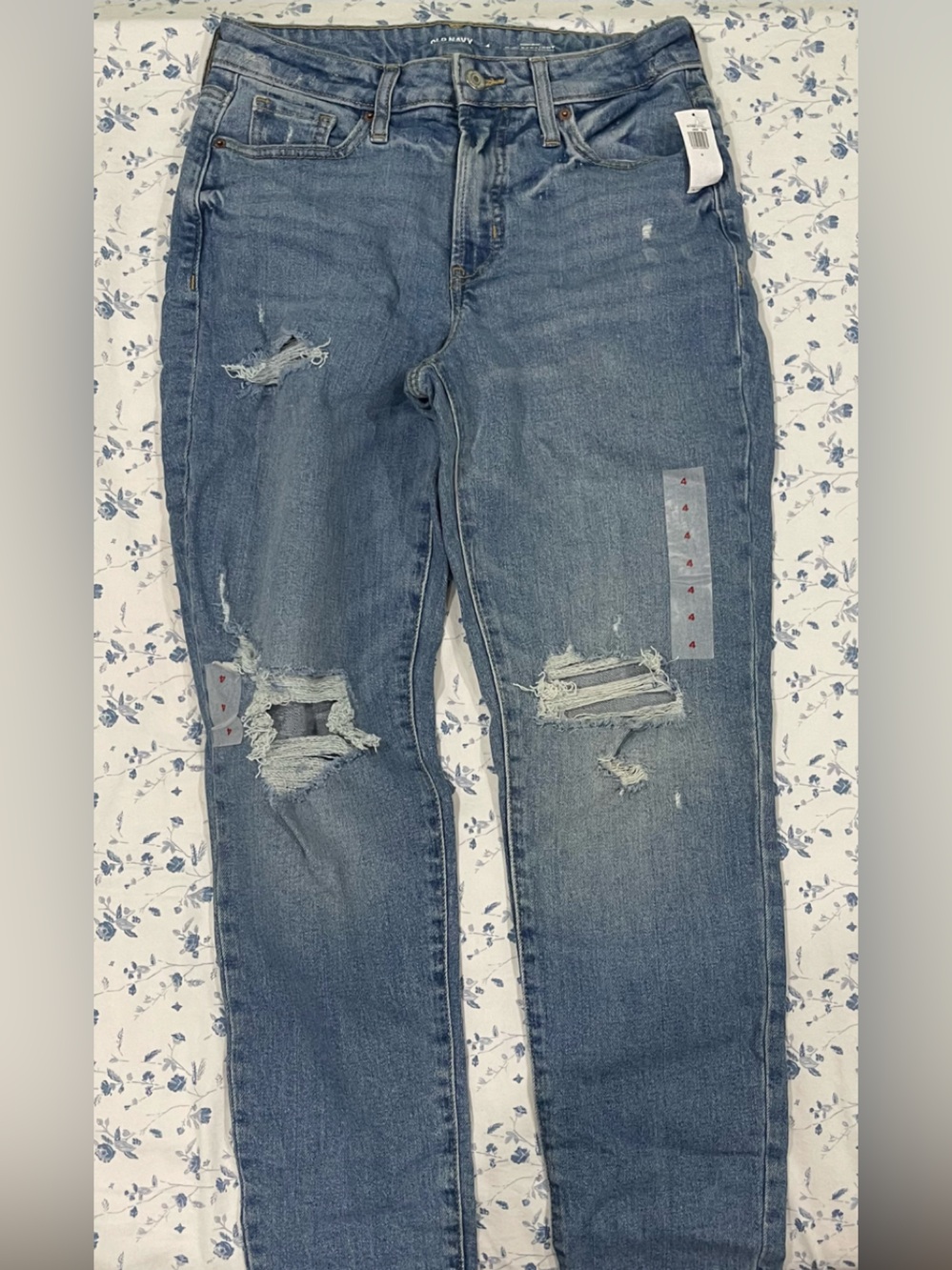 Old Navy Distressed Blue Ripped Jeans